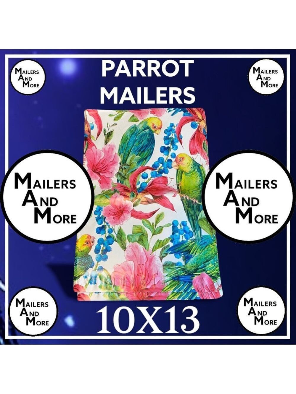 25 10X13 Poly Mailers Tropical Parrot Bird PRICE IS FIRM - Picture 10 of 15
